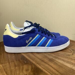 Adidas Gazelle Team Royal Blue Womens Blue And Yellow Size 7.5 Low Top Shoes